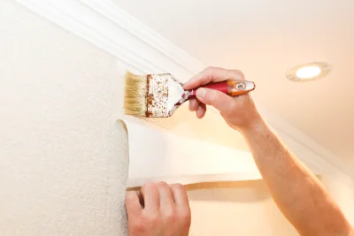 Pose de papier peint à Annéot — revêtements muraux et toiles de verre